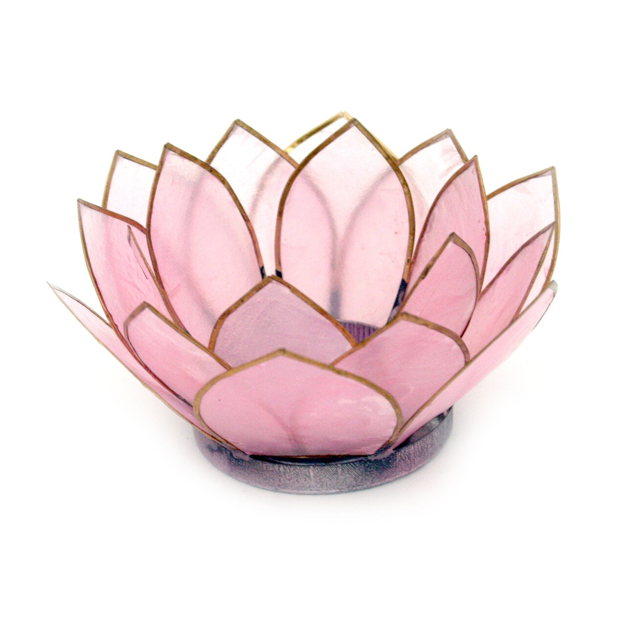 Capiz Shell Opening Lotus Flower Tealight Candle Holder